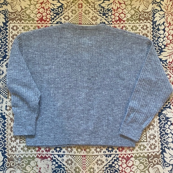 Jenni Kayne Hayes Crewneck Sweater Cardigan Grey Alpaca Wool Size Small S - Picture 6 of 13